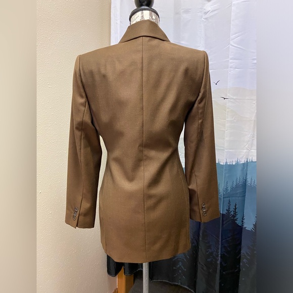 Linda Allard Ellen Tracy Brown Wool Pant Suit sz 2 - Picture 2 of 6
